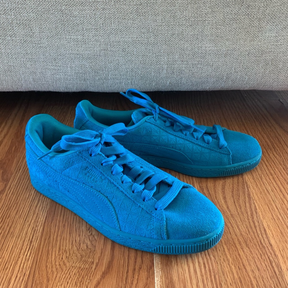 Puma Mono blue suede sneakers size EU 38.5 EEUC